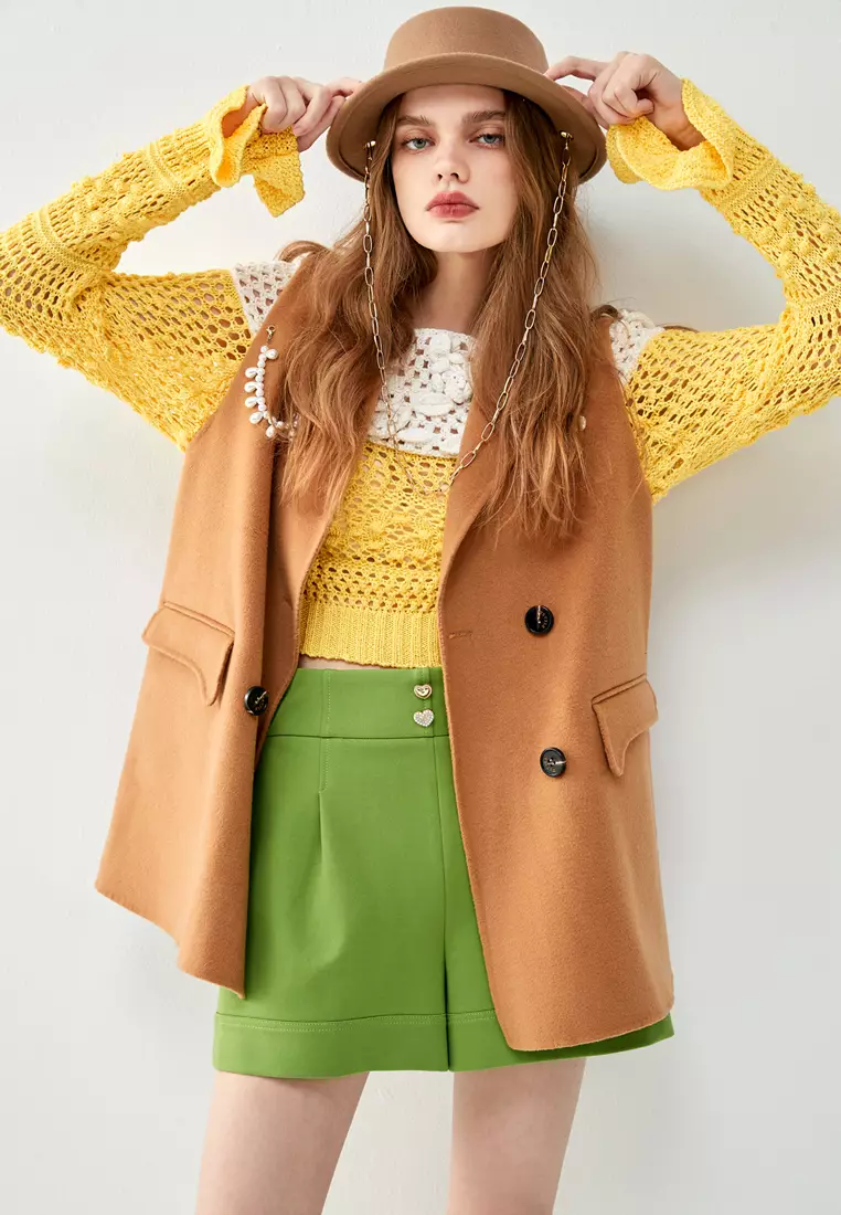 Colour Block Hand Knit Top