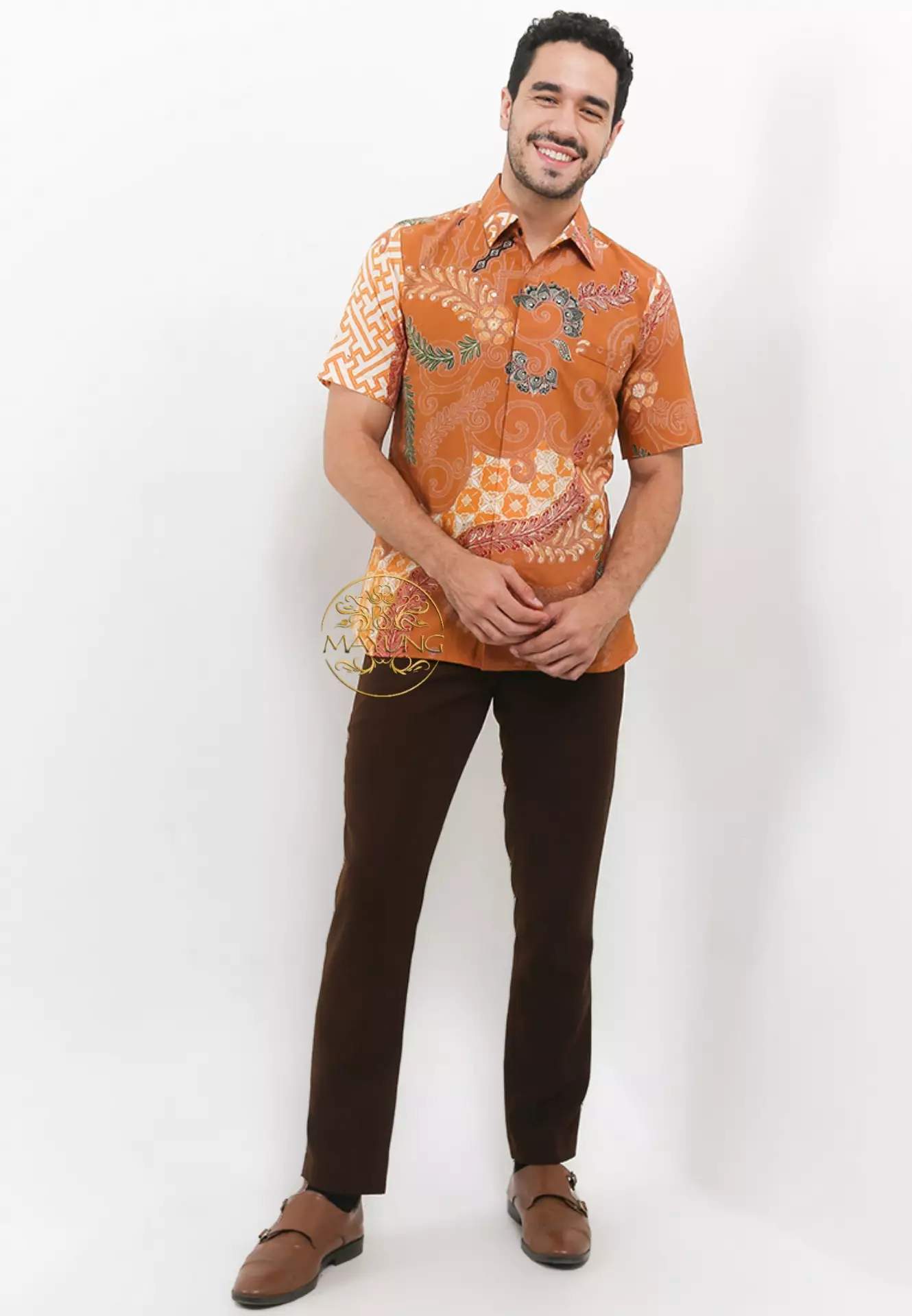 Darmawira Kemeja Batik Byur Pria Premium Slimfit Modern Lengan Pendek