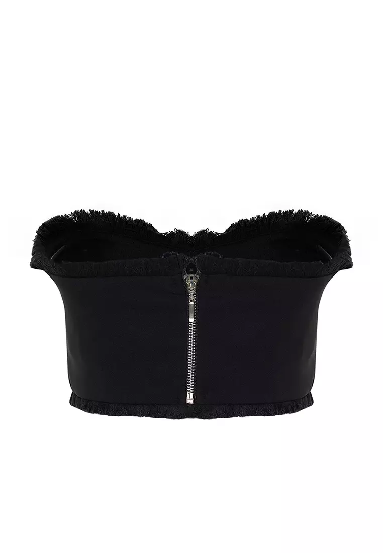 Fringe Bustier Top