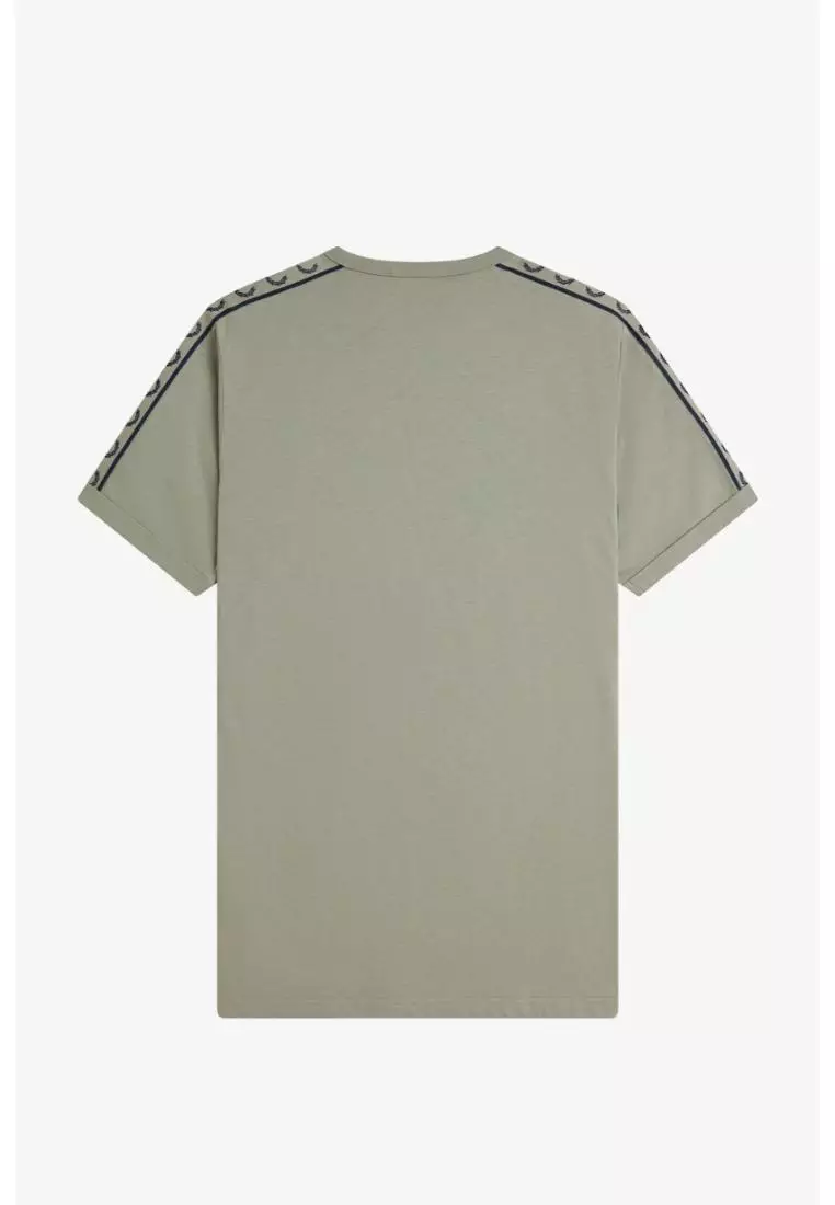 Fred Perry M4613 Contrast Tape Ringer T-Shirt (Seagrass / Navy)