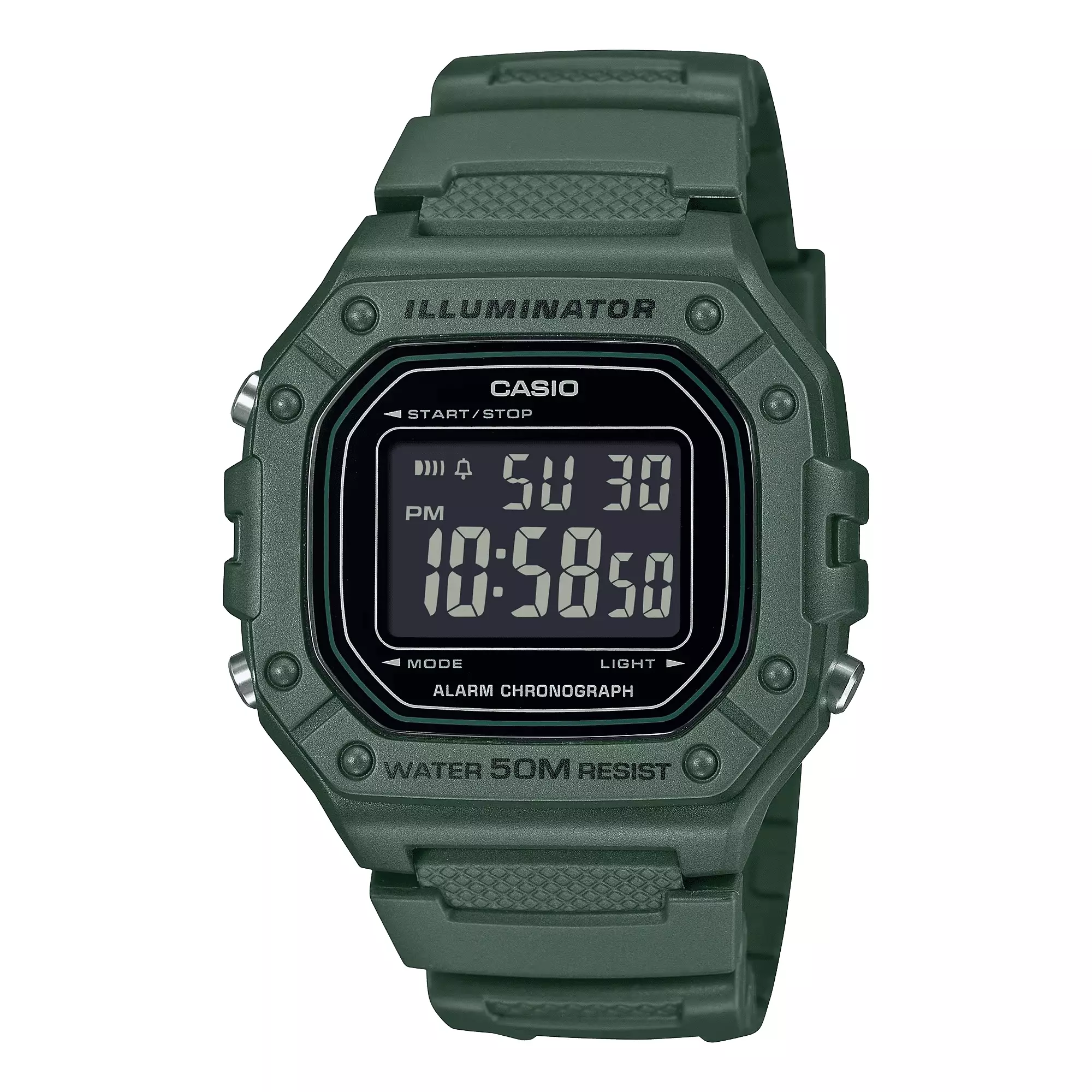 Casio Jam Tangan Pria dengan format Digital W-218H-3BVDF