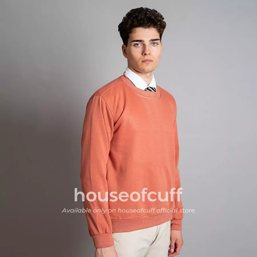 Houseofcuff sweater crewneck basic outer salmon
