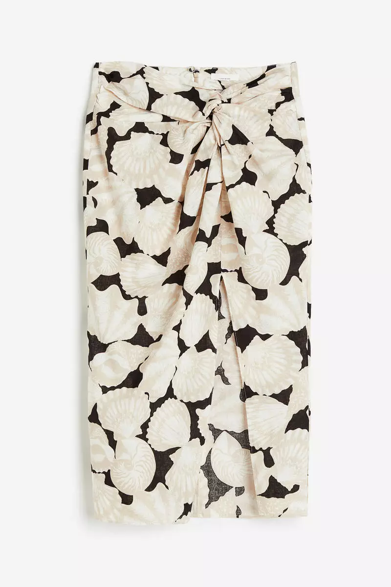 Knot-detail skirt