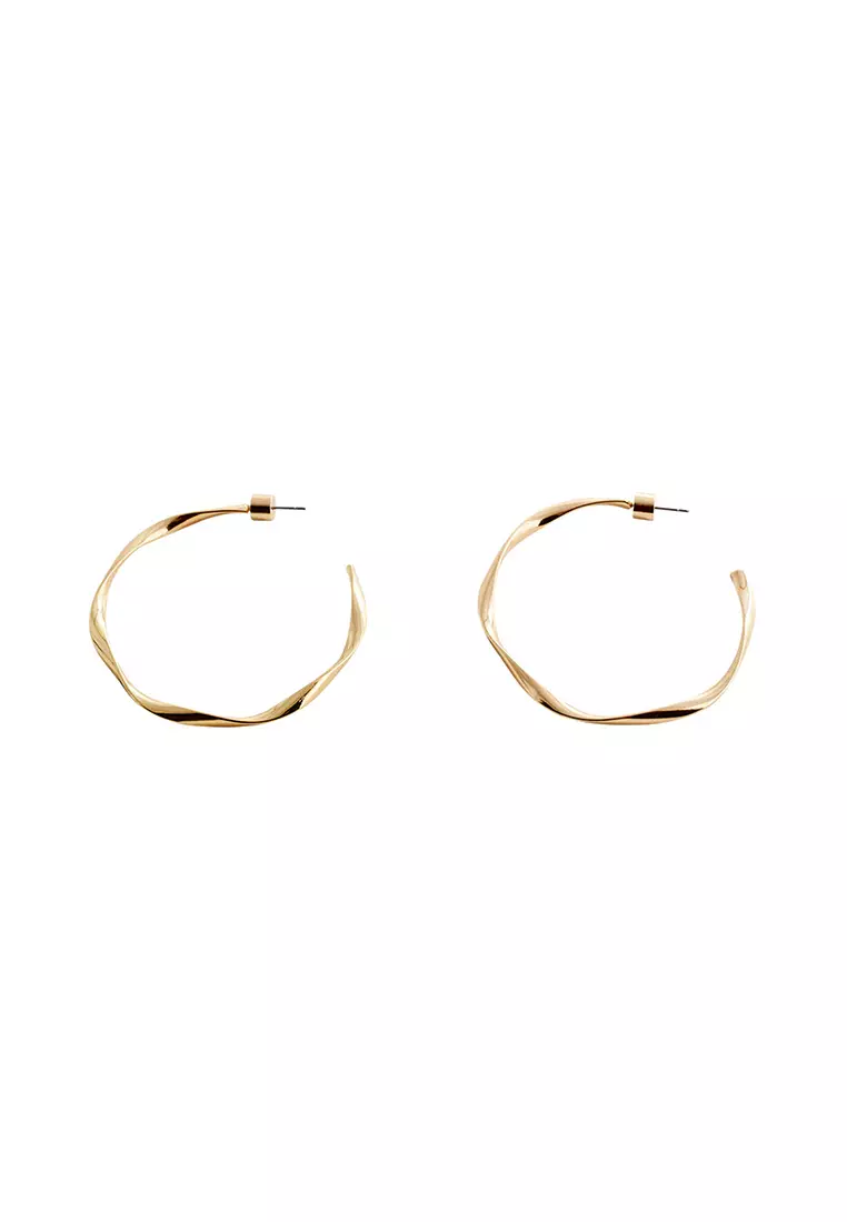 Buy Mango Twisted Hoop Earrings Online ZALORA Malaysia
