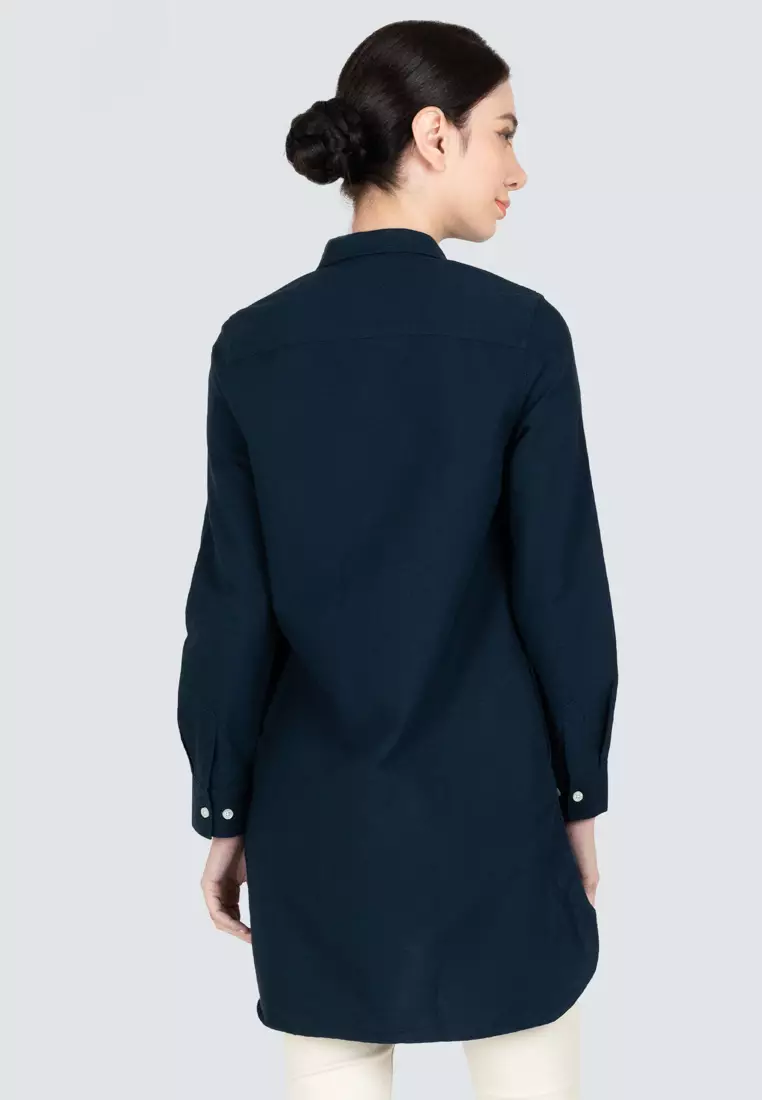 Polo Haus - Women’s Oxford Long Sleeve Shirt Dress WBSDE001