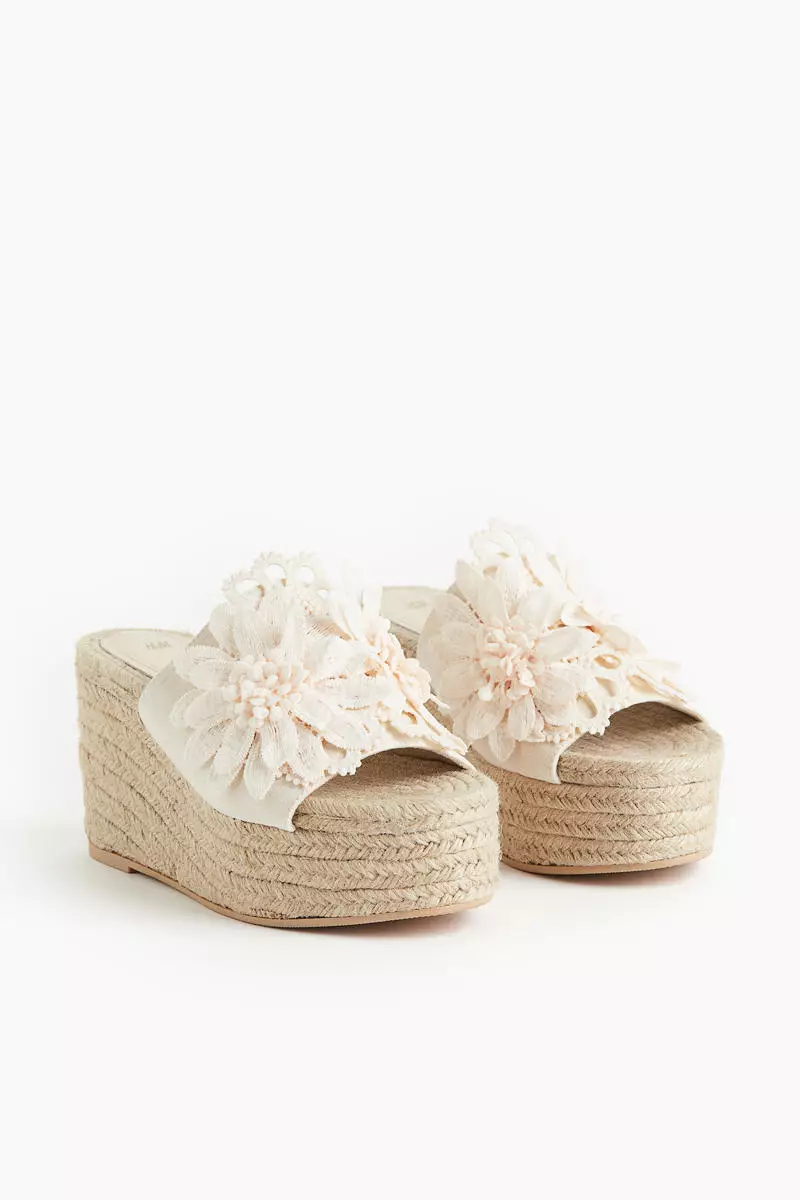Buy H&M Wedge-heeled espadrille sandals 2025 Online ZALORA
