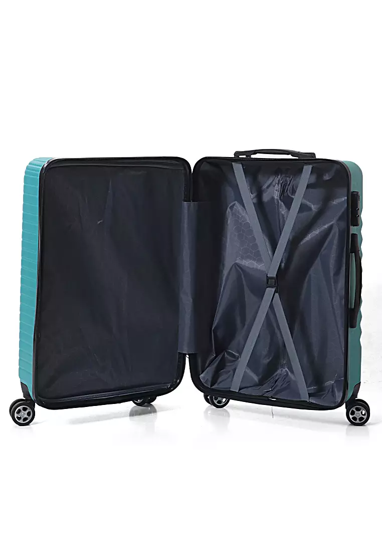 Austin Koper Hardcase Unisex Size 24 Inch Suitcase Combination Lock Large Compartment Tas Travel Material ABS+PVC Coated ORIGINAL - Greentosca