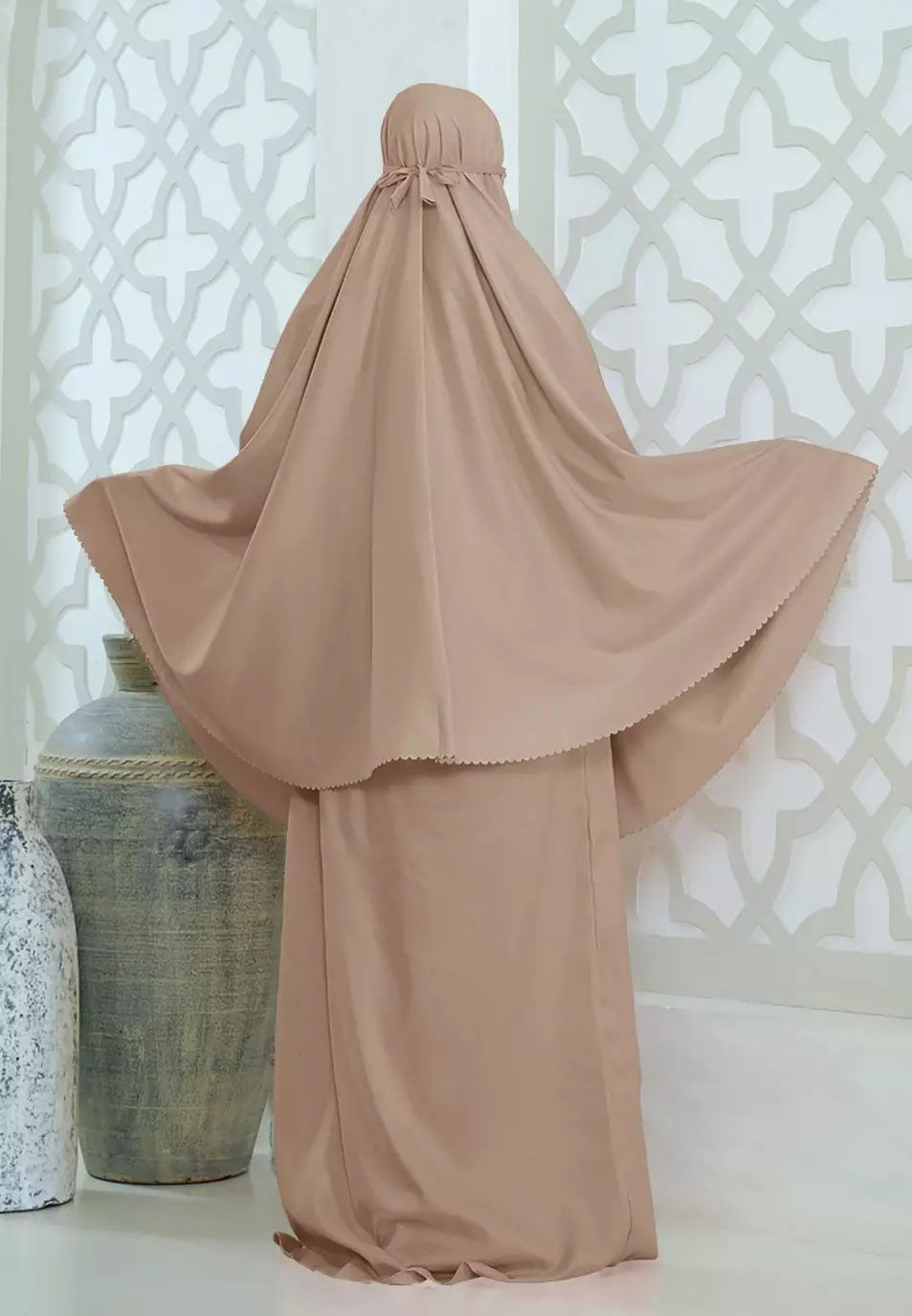 Zelena - Mukena Basic Sabira Lasercut 2in1 Prayer Set - Dewasa