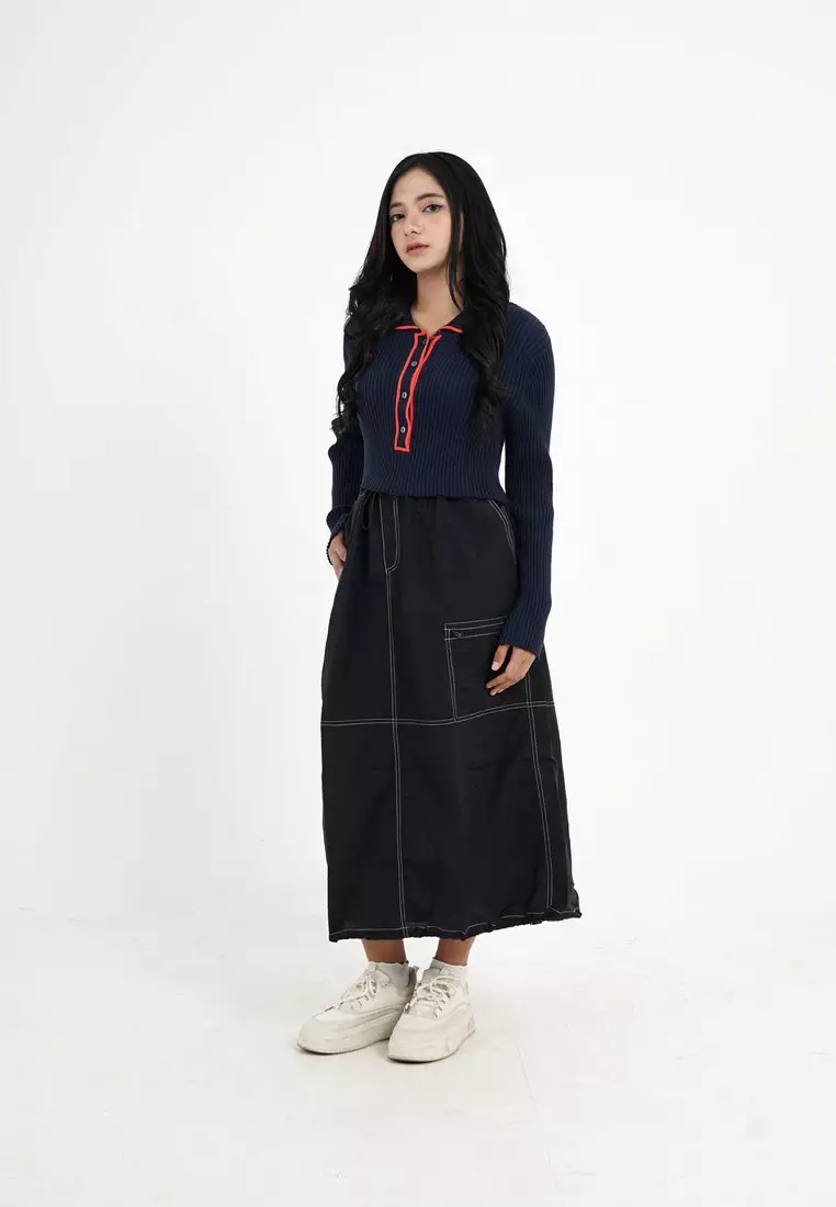 Greenlight Women's Crop Knitwear Long Sleeve Cotton Elastane Yumiko 021124