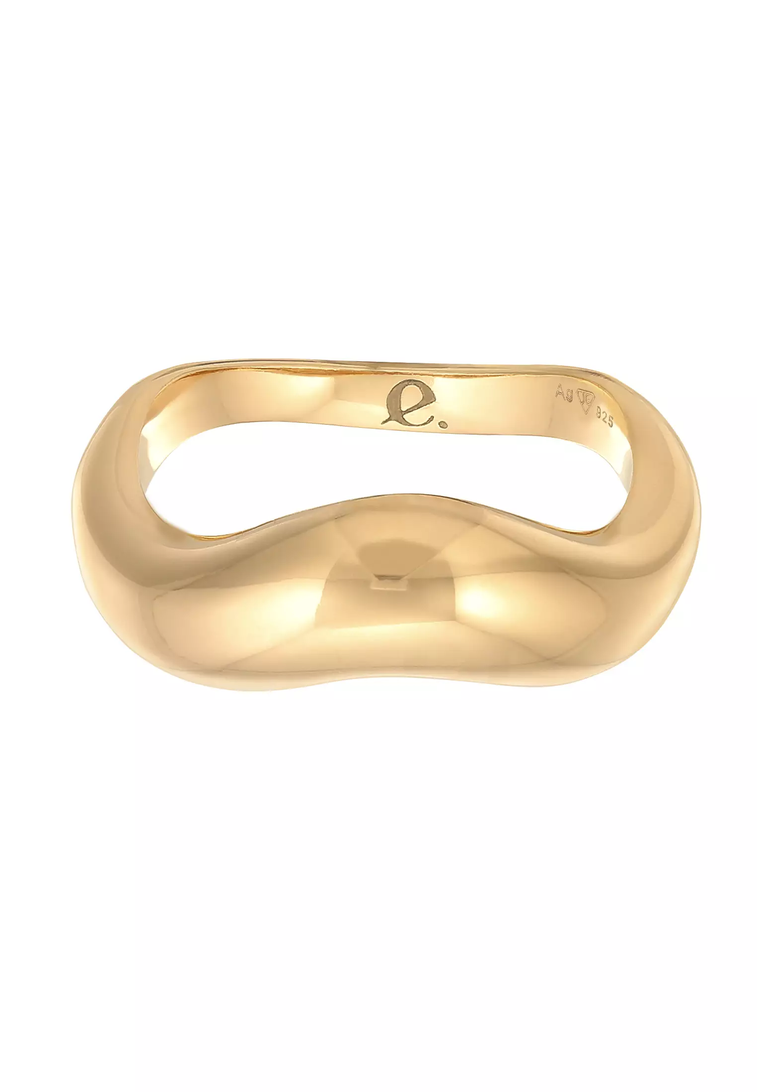 Ring Waves Trend Organic Gold Plated
