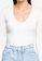 MISSGUIDED white Skinny Rib Knitted V Neck Body 76FD5AAF955235GS_3