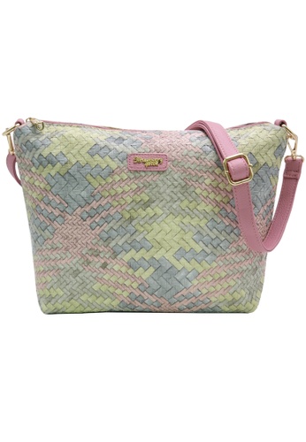 STRAWBERRY QUEEN 粉紅色 Strawberry Queen Flamingo Sling Bag (Rattan AG, Pastel Pink) 0FADFAC2510B94GS_1