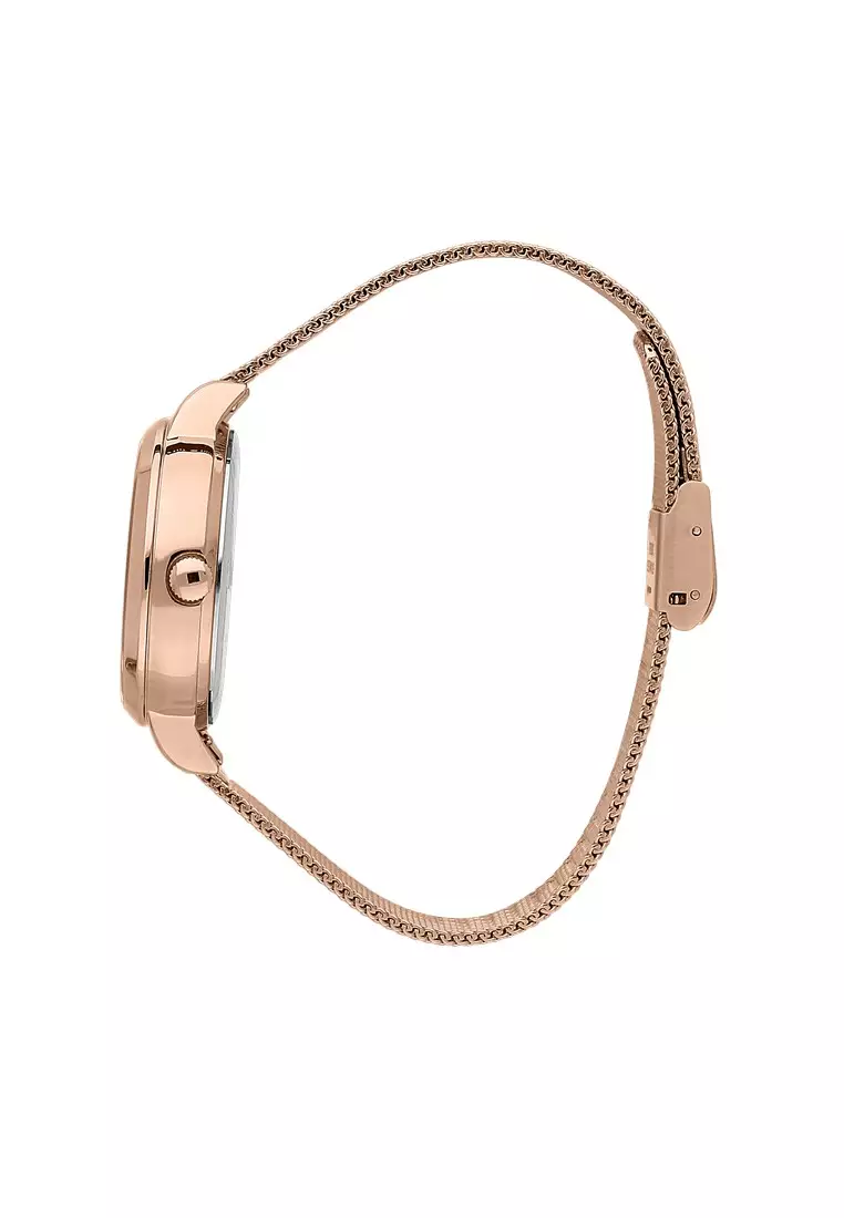 [Sustainable Watch] Oui & Me Amourette Rose Gold Metal Band Strap Ladies Quartz Watch ME010136