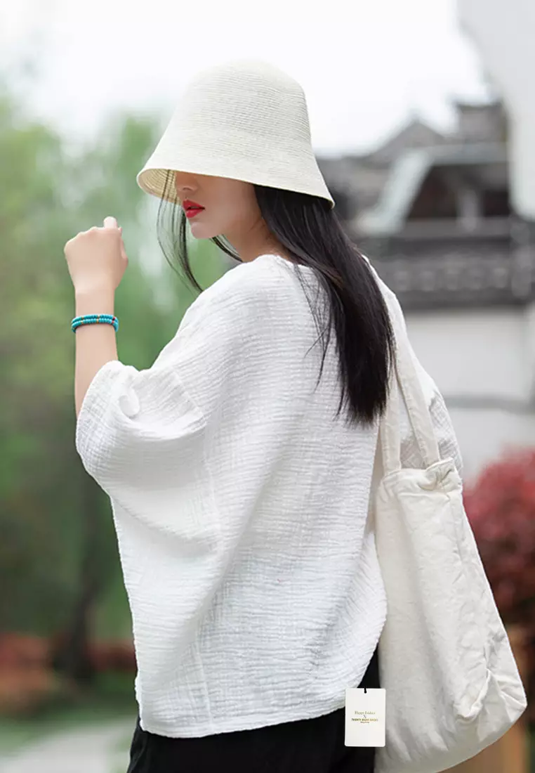 雙層竹節紋圓領T恤 BXF2524