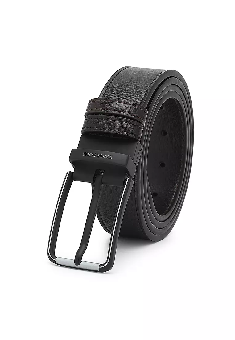 Buy Swiss Polo 35mm Reversible Pin Buckle Belt - Black 2023 Online ...