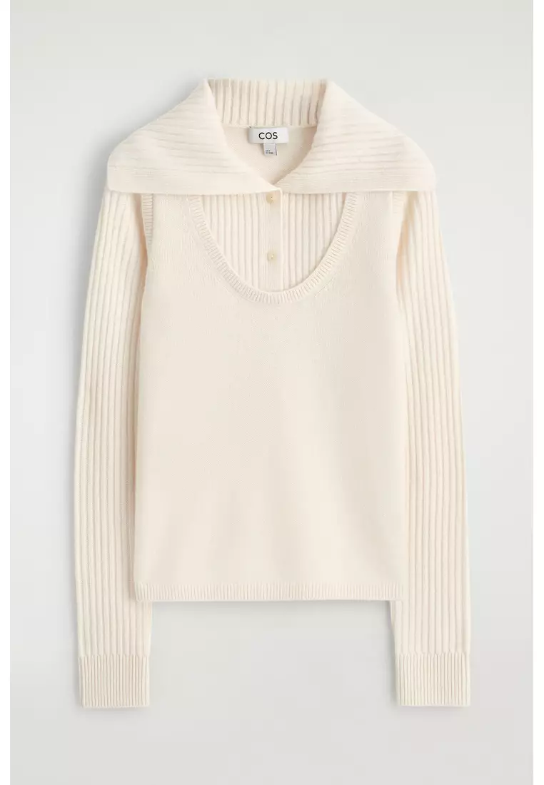 LAYERED MERINO WOOL JUMPER