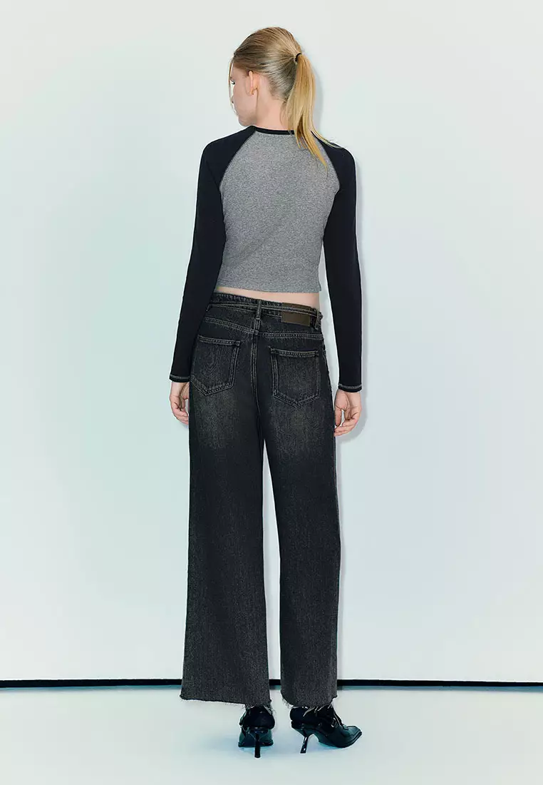Wide-Leg Jeans With Rope