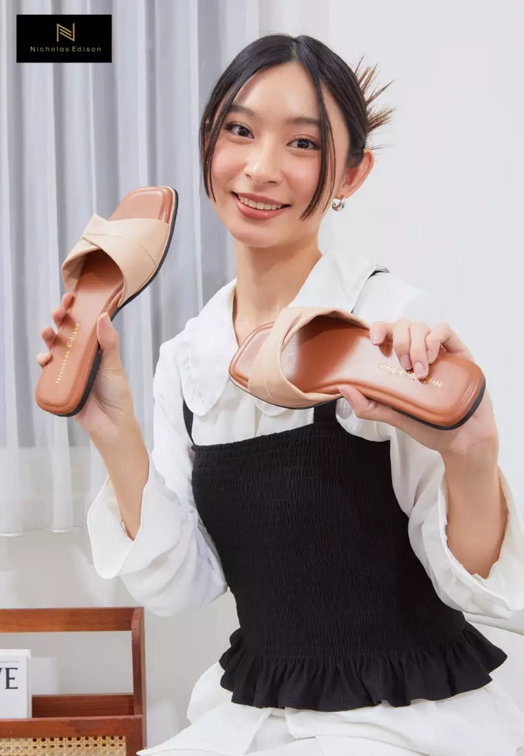 Nicholas Edison Sandal Manik Cream