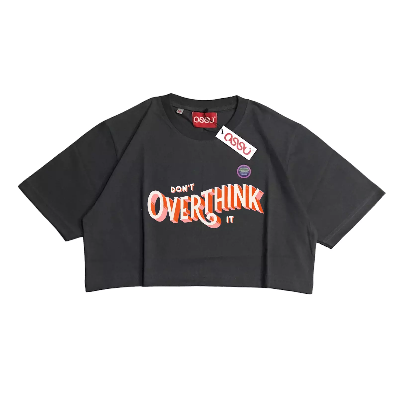 Ossu Crop Top DTF Series Overthink it Combed 24S