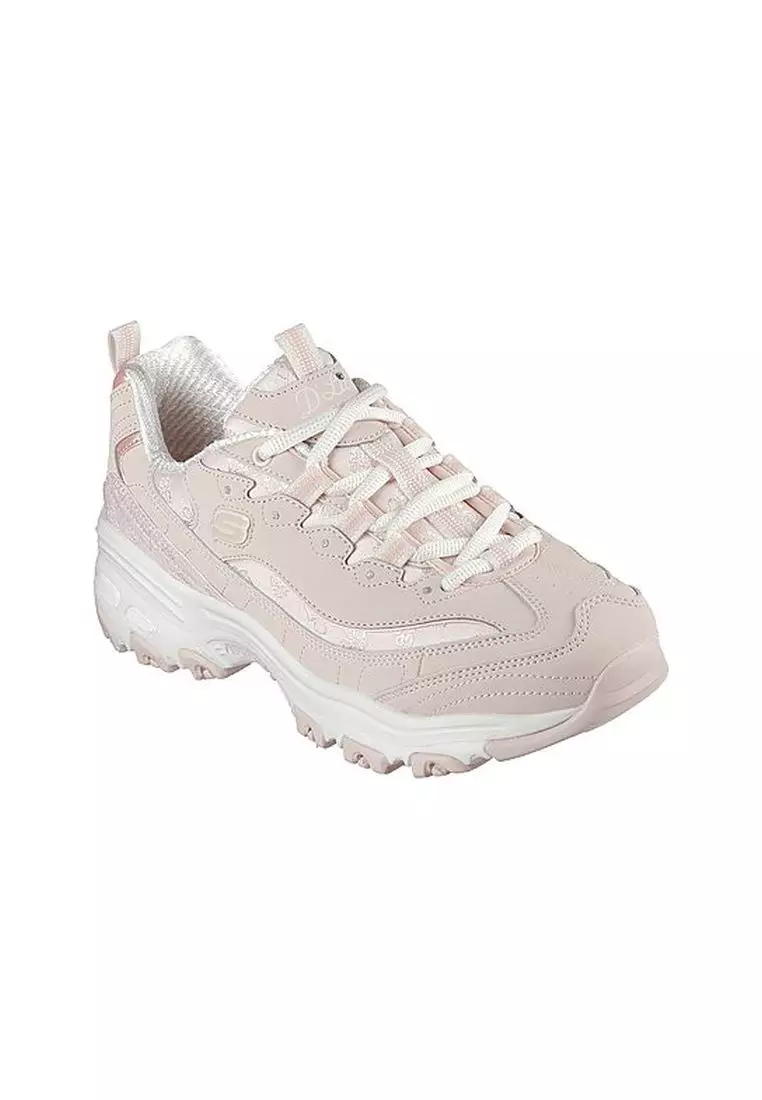 Discount on Skechers  shoes - SKU: Skechers Womens D'lites Layered Jacquard Qtr Webbing Eyelet Lace Up With Air-Cooled Mf