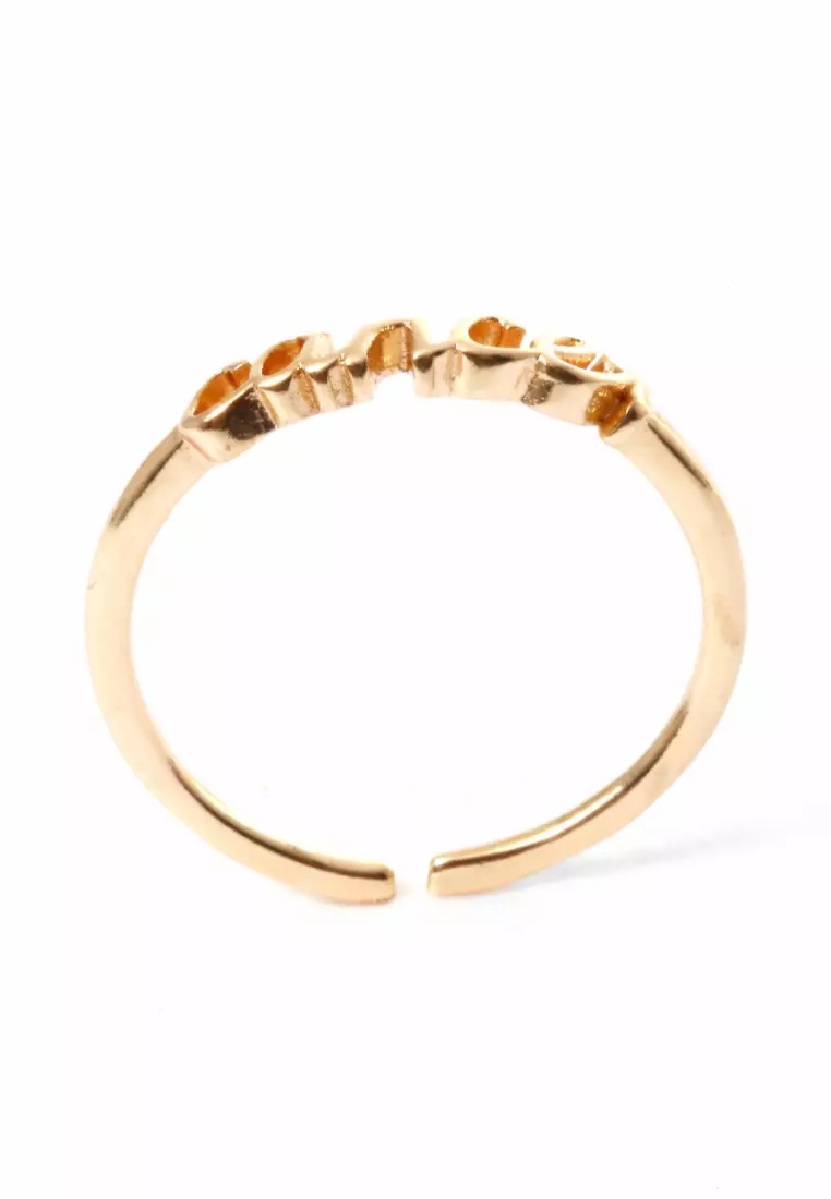 Ring Casual Rasi Bintang Perhiasan Aksesoris Fashion Wanita Gold - Cancer