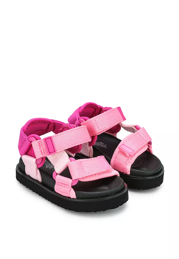 Pink sales velcro sandals