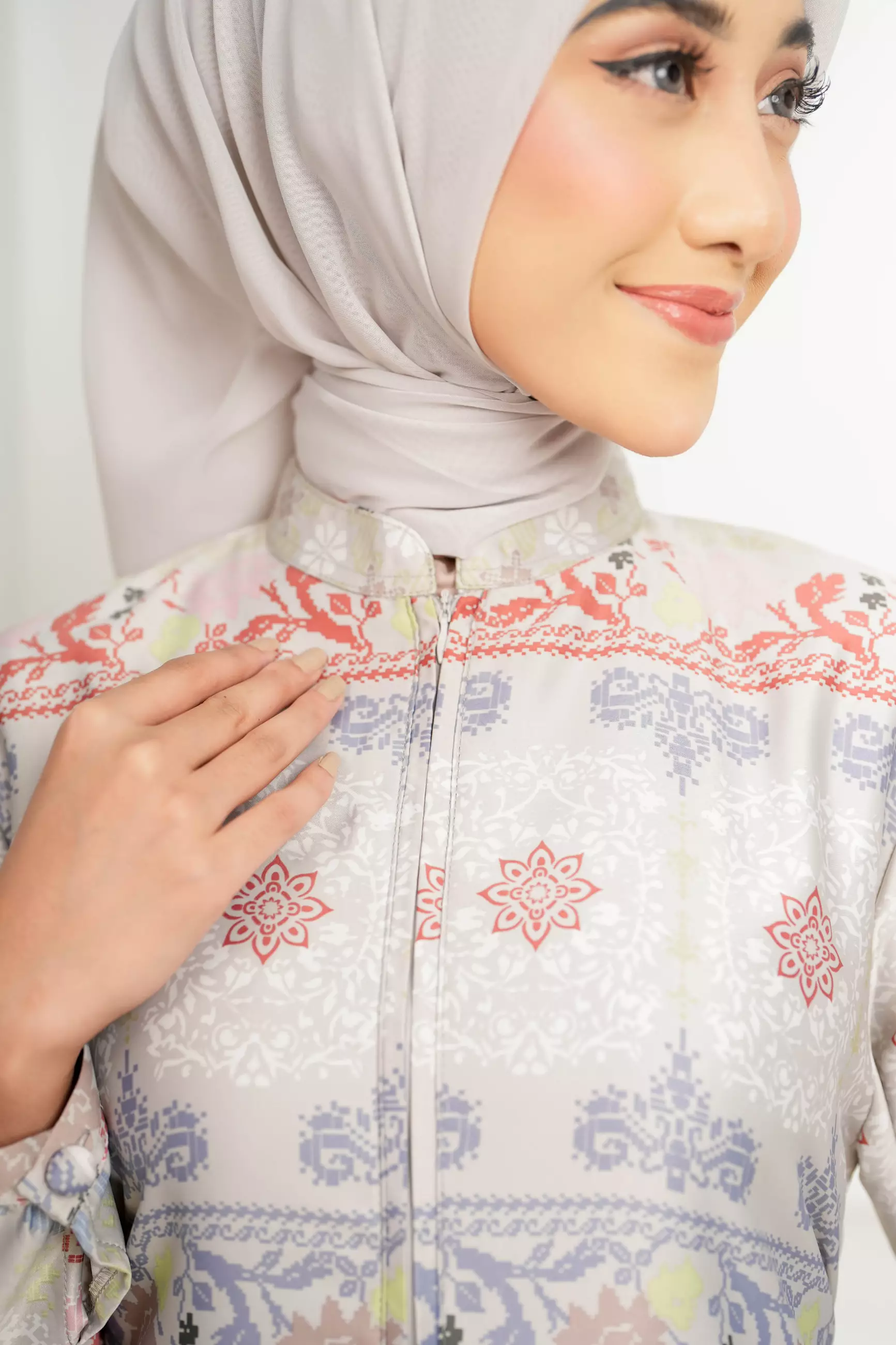 Sarimbit Kaluna Silver Gamis Wanita  Dress