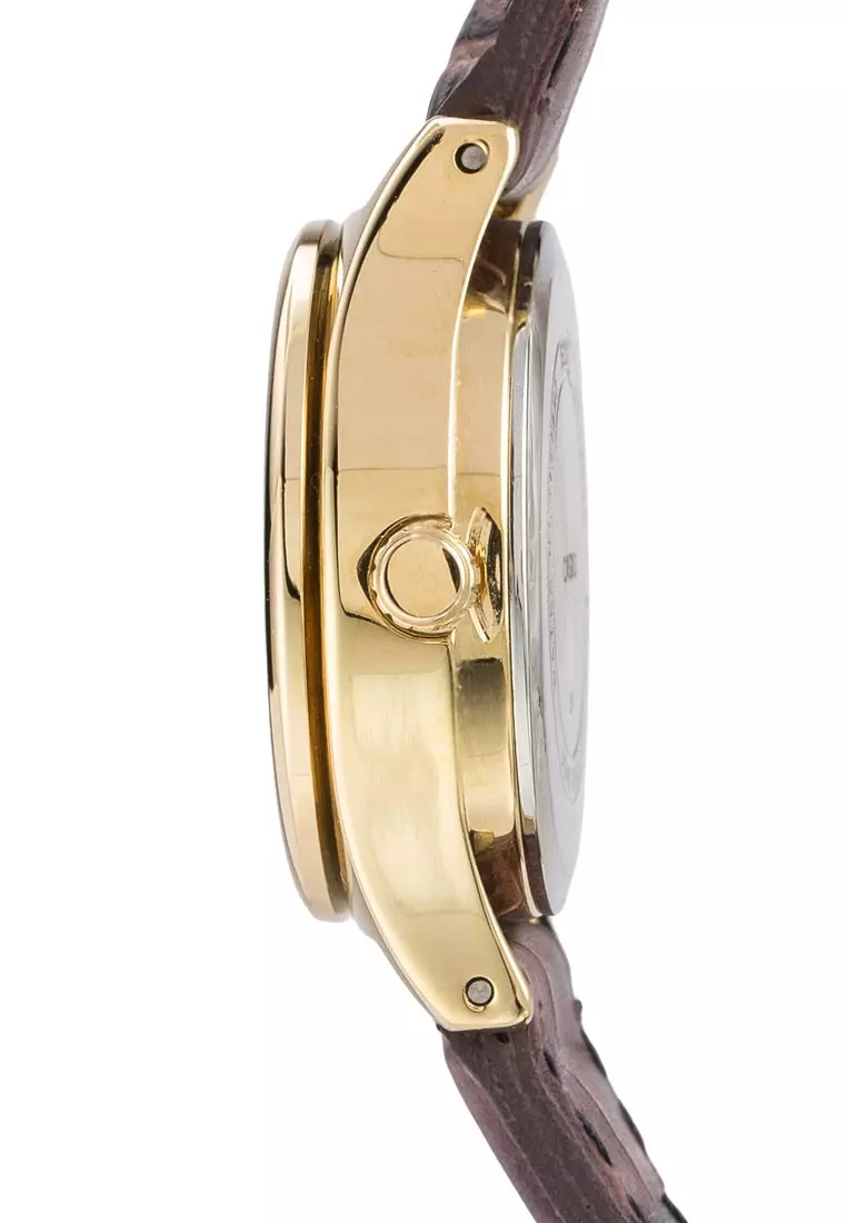 Casio Jam Tangan Wanita - Brown Gold - Leather Strap - LTP-V006GL-9BUDF