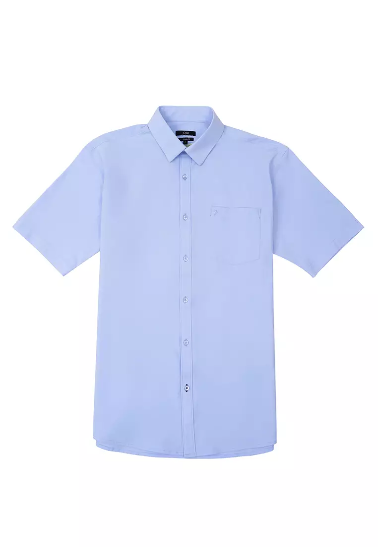 Jobb Minneapolis Kemeja Pria Lengan Pendek Regular Fit Light Blue Colour Light Blue