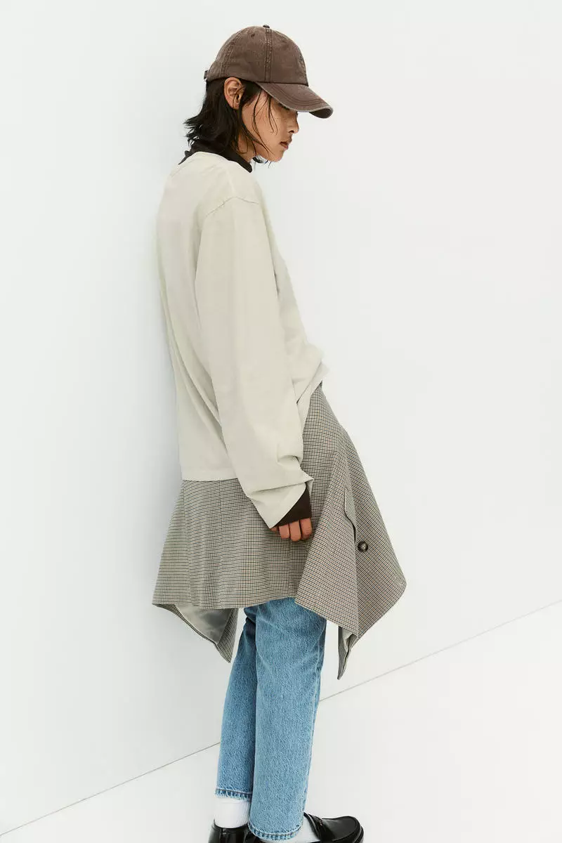 Long-sleeved jersey top