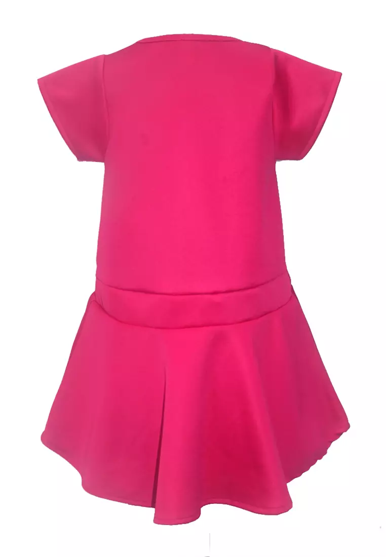 Two Mix Dress Anak Perempuan Kaos Scuba Size 1-8 4195 Pink Fanta