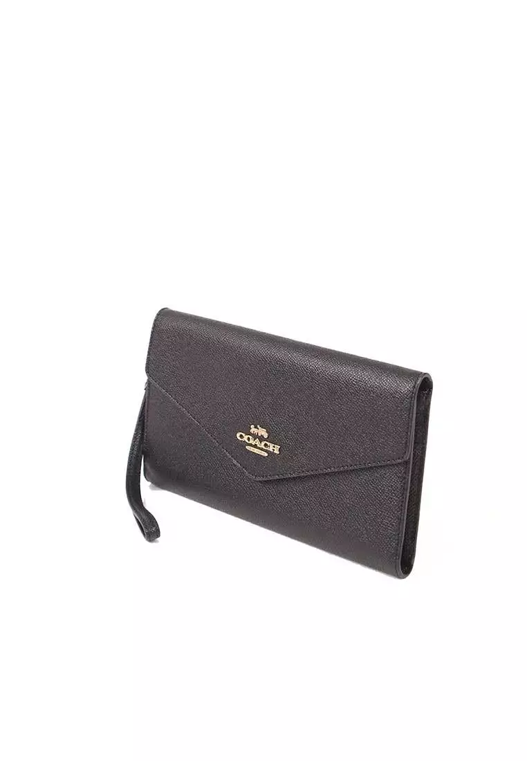 Coach Travel Envelope C0707 Wallet In Black
