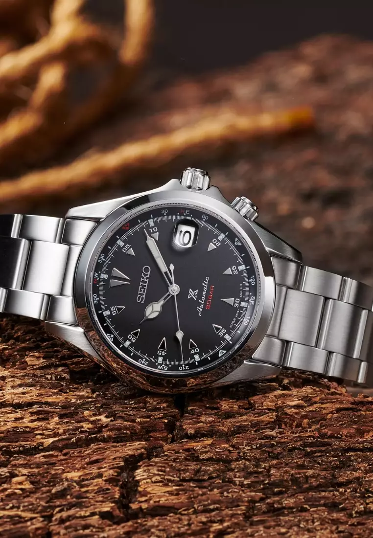 Seiko Prospex ‘Alpinist’ Black Dial Stainless Steel Band 200M Water Resistant Automatic Watch SPB117J1