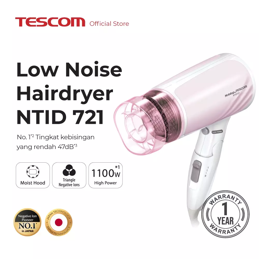 Tescom Ion Hair Dryer / Pengering Rambut NTID721