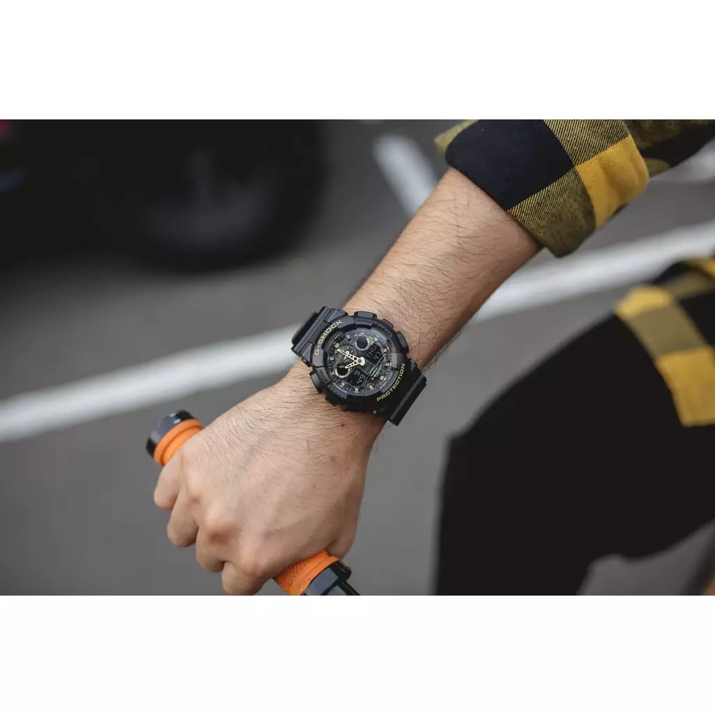 Casio G-Shock Camouflage Original Jam Tangan Pria GA-100CF-1A9DR Waterproof