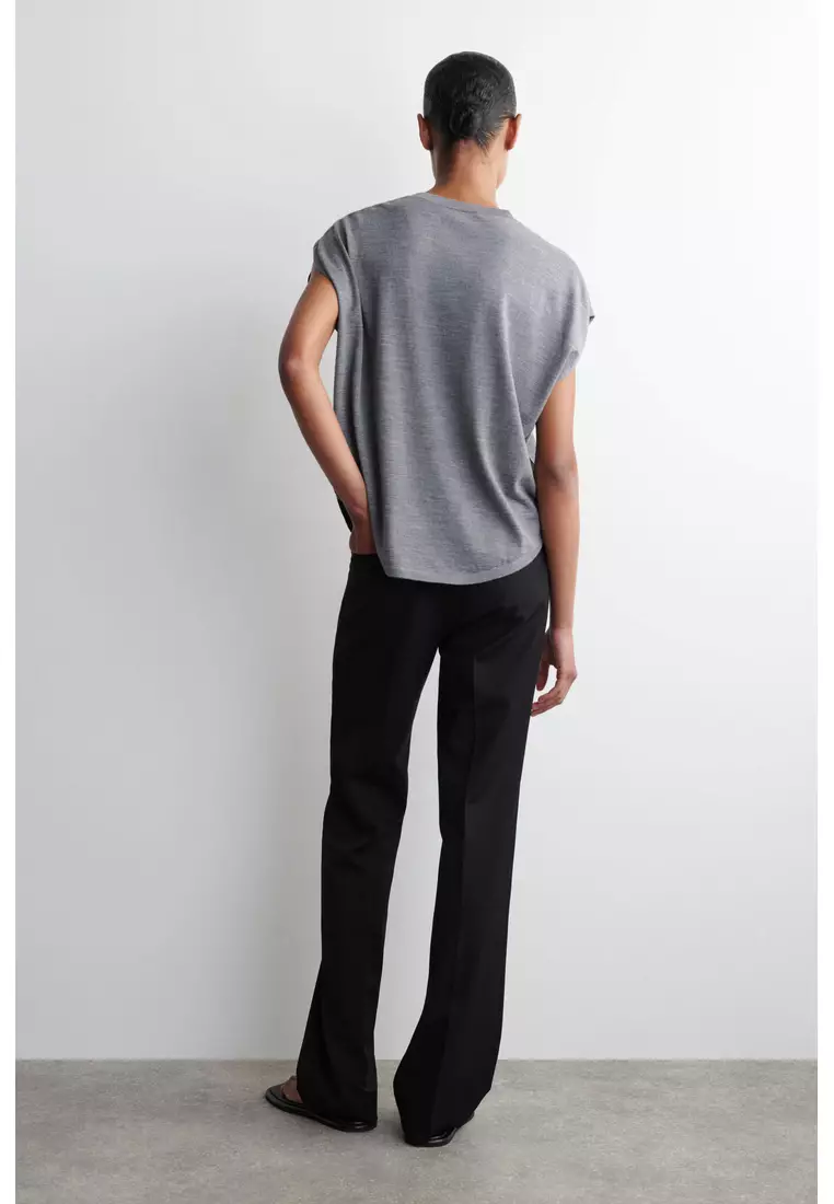 CIRCLE-CUT MERINO WOOL TOP