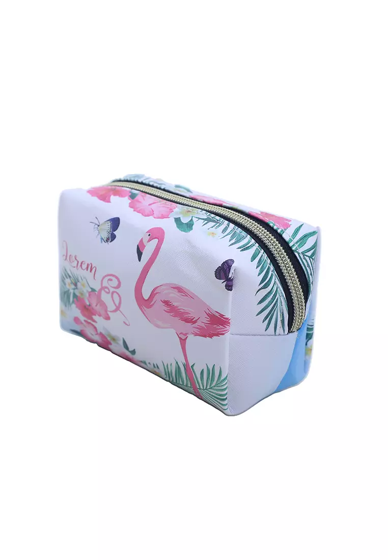 L.Blend Cosmetic Bag Large Flaminggo White