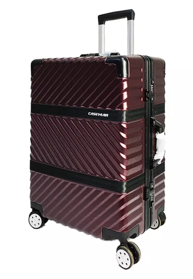Caseman 20" Metallic Style PC Harcase Travel Luggage w TSA Clip Lock - XA2329