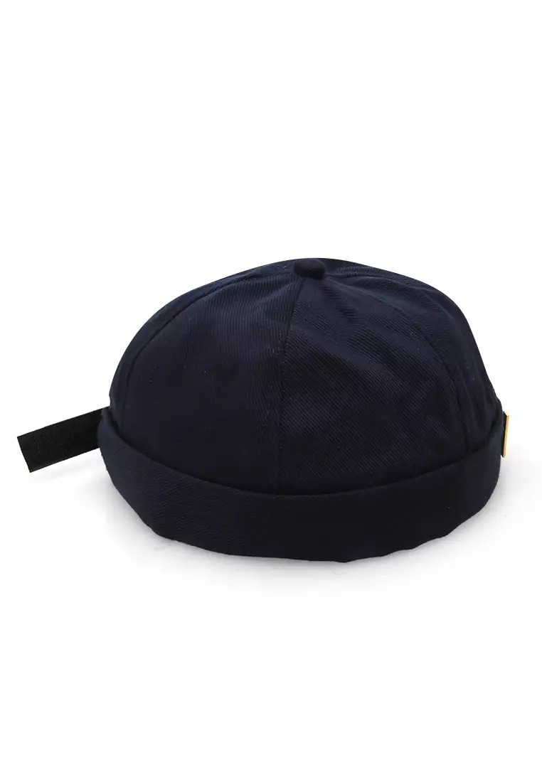 Kai Topi Peci Miki Hat Polos Pria Wanita Uniqe Design Material Cotton ORIGINAL - Navy