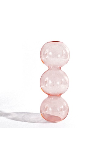 DILAS HOME Crystal Ball-shaped Glass Vase (Pink) - Small 3FDF4HL64BF0BFGS_1