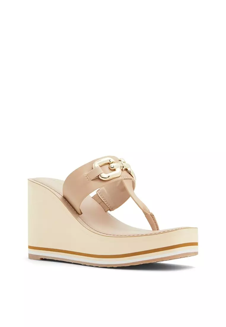 T strap wedge heels best sale