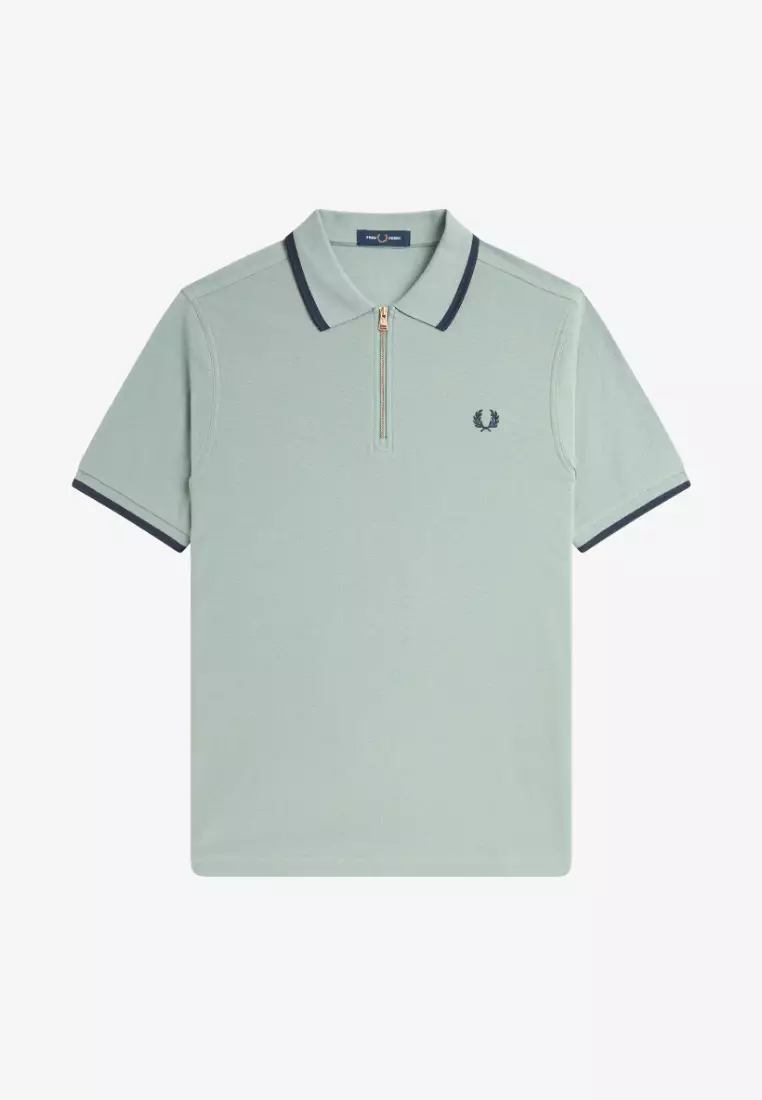 Buy Fred Perry Fred Perry M1672 Crepe Pique Polo Shirt (Bayleaf
