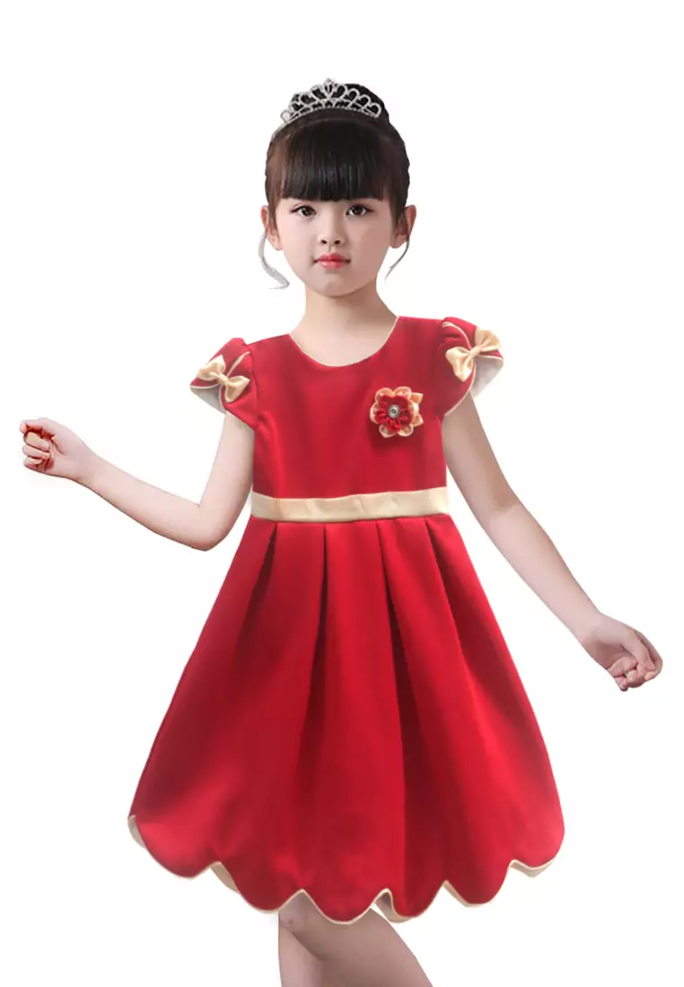 Two Mix Dress Anak Imlek - Baju Anak Perempuan Imlek Fashion Usia 0-12 tahun 4129