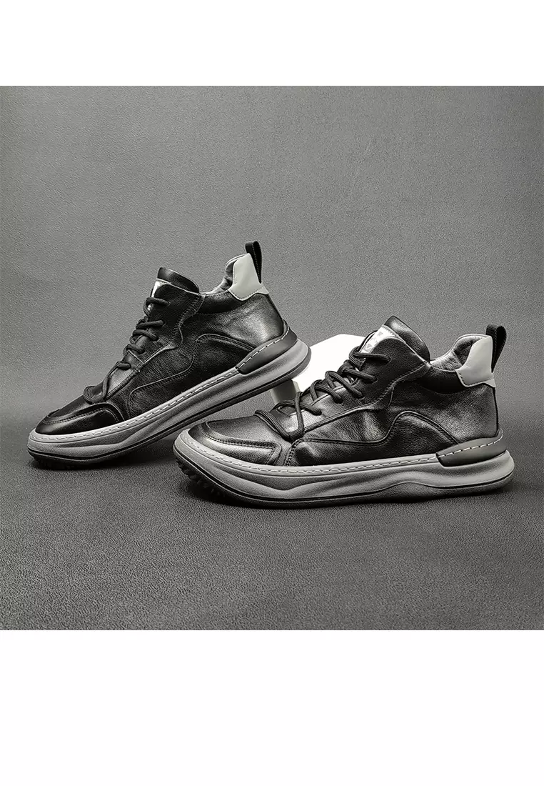 High Top Grain Leather Sneakers ALG9003