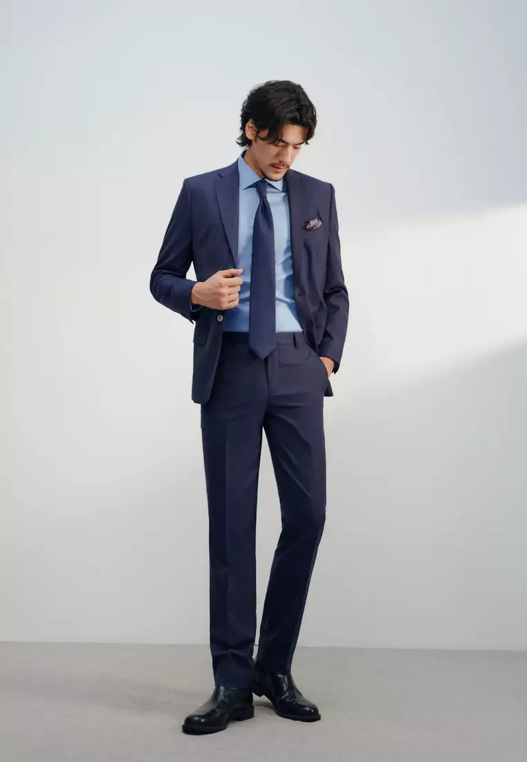 BLAACK Cotton Silk Blend Long-sleeve Formal Shirt