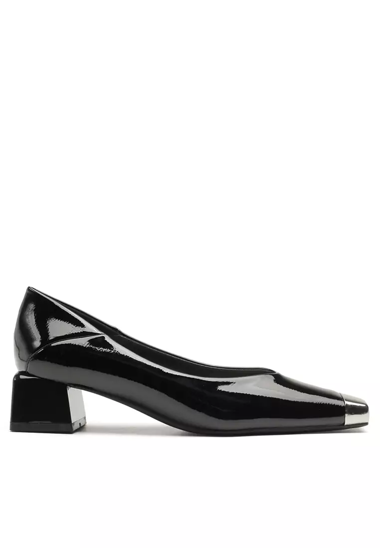 Patent leather 2024 chunky heels