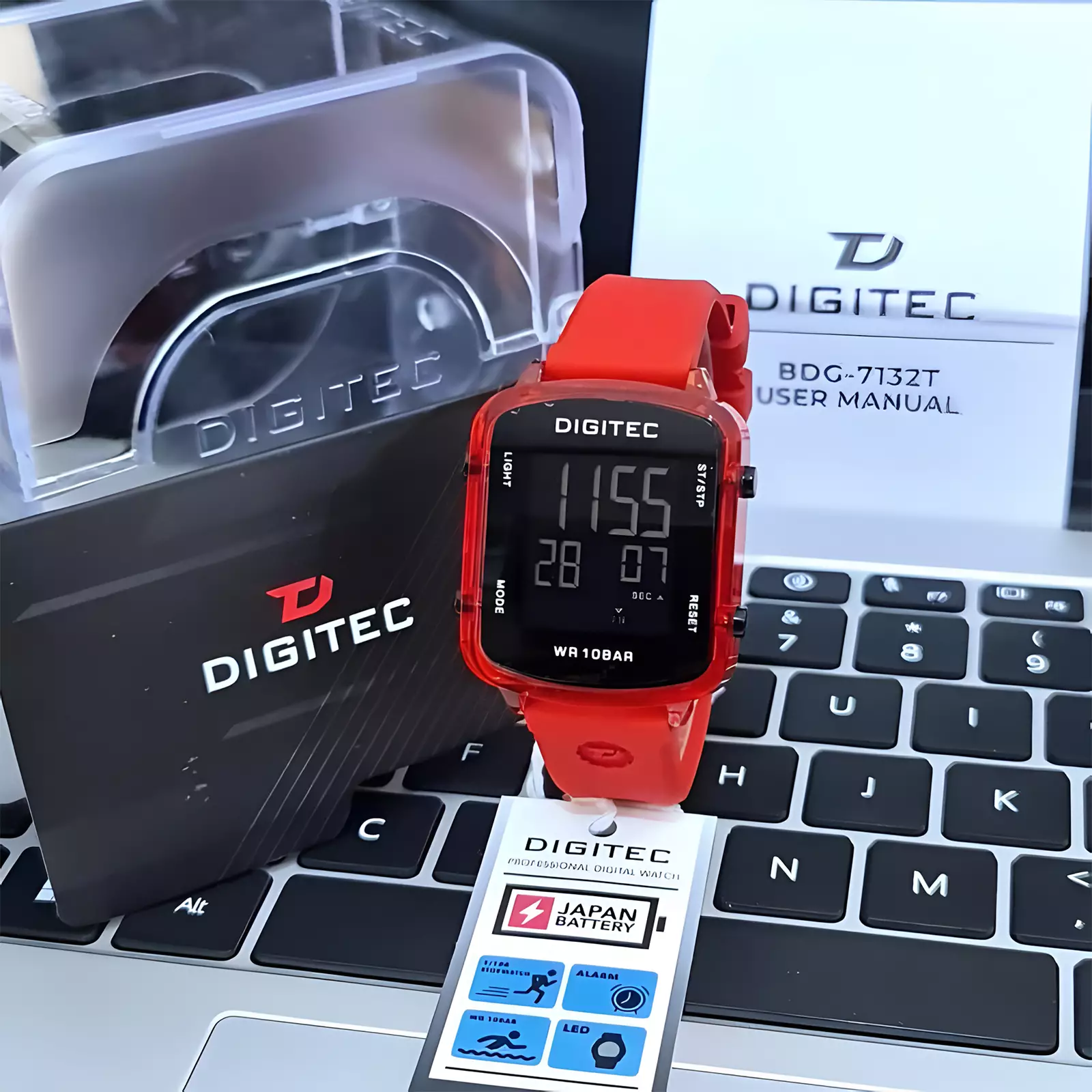 Jual Digitec Jam Tangan Digital Wanita Digitec Anti Air - Red - Rubber ...