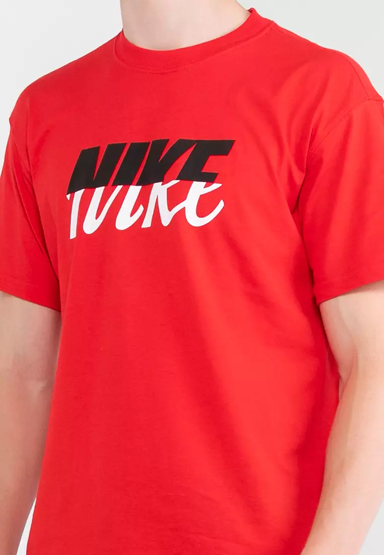 Red nike hot sale tee shirt