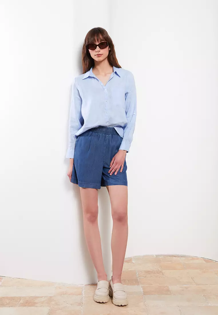 Comfortable denim shorts top