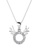 Her Jewellery silver Deer Antlers Pendant (White Gold) - Made with Swarovski Crystals 44D3FACA4668FDGS_1
